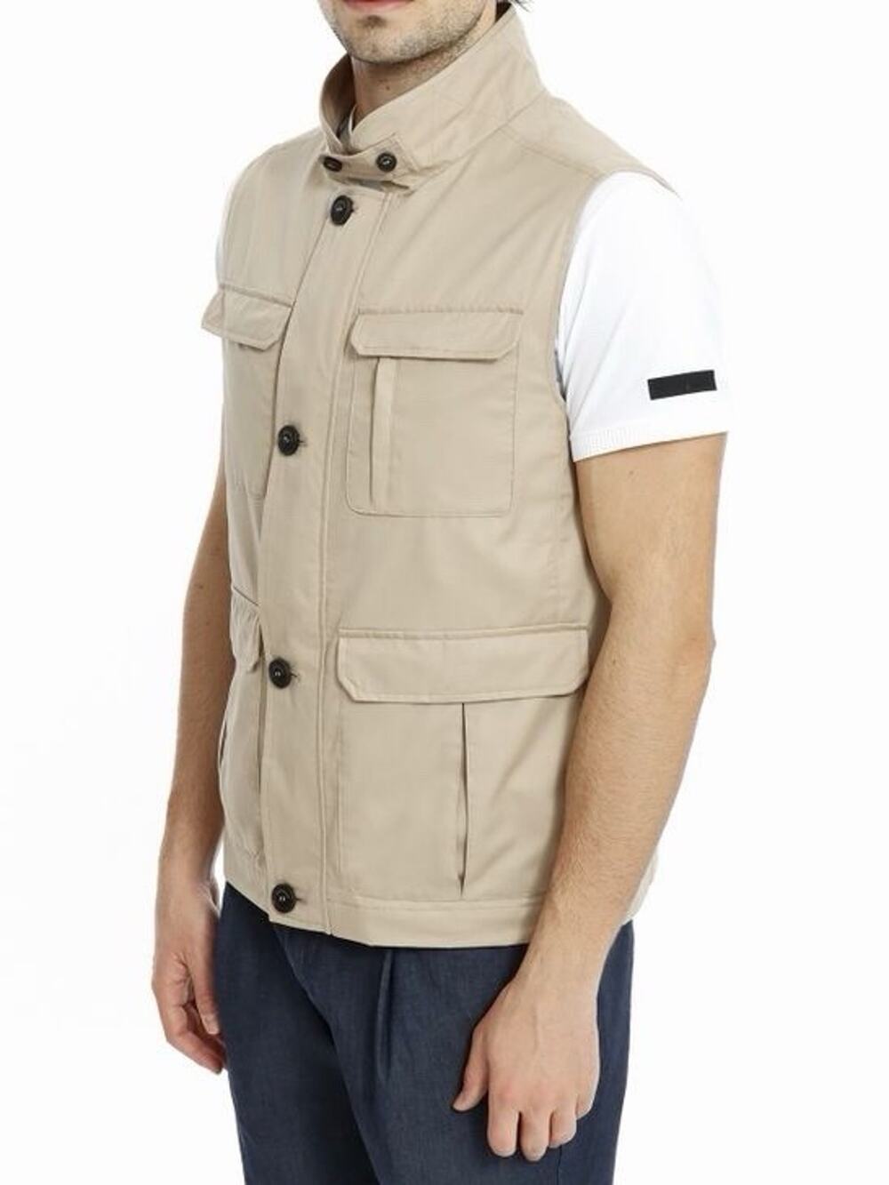 Steinbock International Austria Men's Gilley Vest Sz 36 US Med Beige Utility NWT